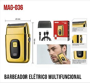 BARBEADOR ELETRICO RECARREGAVEL 3W MAG-036