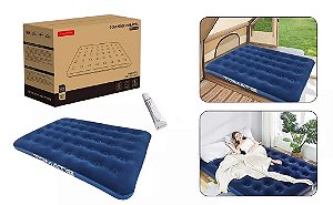 COLCHAO INFLAVEL SOLTEIRO COM BOMBA 186*130*22CM TOMATE MC-41A