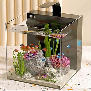 AQUARIO DE VIDRO COM LED TOMATE MDL-008