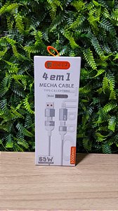 CABO DE DADOS TURBO 4 EM 1 1M 65W ONEX CAO-7816