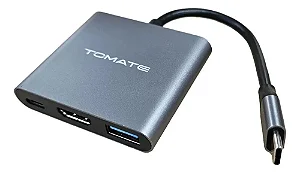 ADAPTADOR 3 EM 1 TYPE-C PARA PD / HDMI / USB TOMATE MTV-727