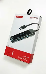 ADPTADOR HUB 4 EM 1 USB 3.0 PARA USB 3.0 USB 2.0 TOMATE MTV-743