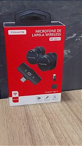 MICROFONE DE LAPELA TYPE-C COM ADAPTADOR PARA IPHONE TOMATE MT-2221C