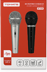 KIT DE MICROFONES COM FIO 2.5M TOMATE MT-1028