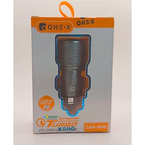 CARREGADOR VEICULAR USB TYPE-C 12V 24V ONEX CAR-5010