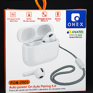 FONE DE OUVIDO BLUETOOTH 5.0 TWS ONEX FON-2905