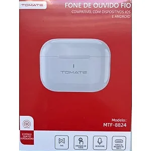 FONE DE OUVIDO SEM FIO BLUETOOTH TWS 5.4 WIRELESS TOMATE MTF-8824