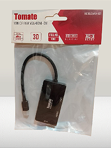 ADAPTADOR MINI DISPLAYPORT PARA VGA HDMI DVI TOMATE MTV-607