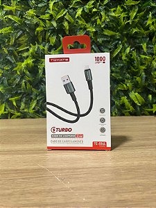 CABO DE DADOS TURBO USB PARA IPHONE 2.4A TOMATE TC-514L