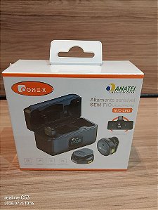 MICROFONE DE LAPELA TYPE C SEM FIO BLUETOOTH 20M ONEX MIC-2912