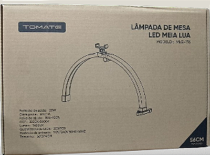 LUMINARIA DE MESA LED MEIA LUA 20W TOMATE MLG-176