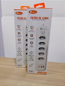 FILTRO DE LINHA 9 ENTRADAS - SOCKET STRIP 2800W ONEX EX-5614