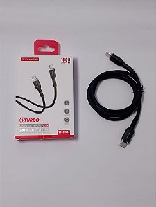 CABO DE DADOS TURBO TYPE-C PARA TYPE-C 6.0A TOMATE TC-513CC