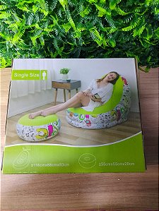 POLTRONA INFLAVEL C/ APOIO PARA PES 118X90X80CM TOMATE MC-51