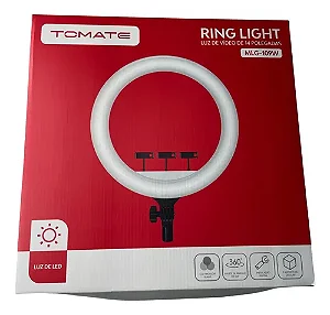 RING LIGHT 14" COM TRIPE TOMATE MLG-109W