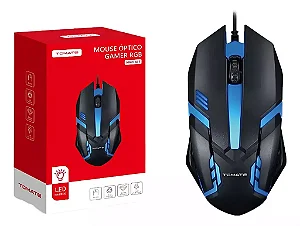 MOUSE OPTICO GAMER 1200DPI RGB COM FIO TOMATE MMO-G03