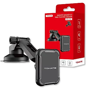 SUPORTE DE CELULAR VEICULAR MAGNETICO COM VENTOSA 2 EM 1 TOMATE MTG-163