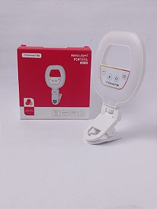 MINI RING LIGHT PORTATIL BRANCO QUENTE E FRIO 3W TOMATE MLG-163
