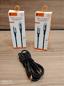 CABO DE DADOS TYPE-C PARA IPHONE TURBO 27W 1M ONEX CAO-4505