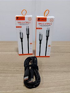 CABO DE DADOS TYPE-C PARA TYPE-CTURBO 60W 1M ONEX CAO-4405