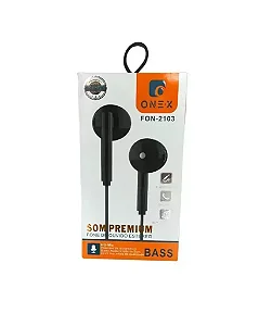 FONE DE OUVIDO P2 COM MICROFONE 1.2M ONEX FON-2103