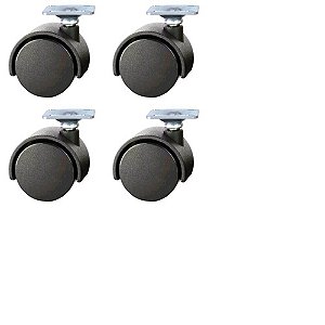 Rodinha Rodizio Giratório  Kit 4 ou 8 Peças 4cm Giro 360°  Resistente Fácil Versátil Mesas Moveis Universal