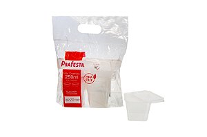 POTE PRAFESTA QUADRADO 250ML C/20