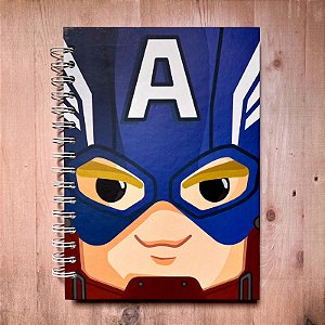 CADERNO SIMPLES MARVEL CAPITÃO AMERICA