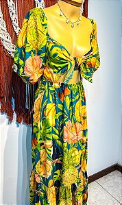 VESTIDO LAÇO -  COLEÇÃO - AURA SERENA- VERDE