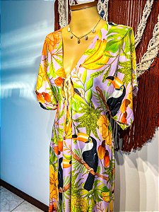 VESTIDO MORCEGO-  COLEÇÃO - AURA SERENA- LILÁS