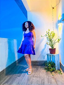 VESTIDO LAIS-VISCOCREPE-ROXO- TAMANHO - ÚNICO