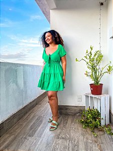 VESTIDO MALDIVAS - VERDE BANDEIRA - TAMANHO - ÚNICO