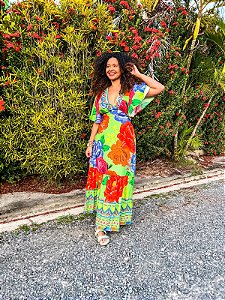 VESTIDO BRUNA- ALTO VERÃO-VERDE- VISCOSE PRÉ LAVADO