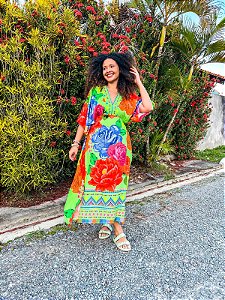 VESTIDO EMÍLIA - ALTO VERÃO-VERDE- VISCOSE PRÉ LAVADO