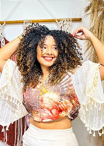 BLUSA REBECA -  COLEÇÃO - VERÃO EUROPEU -BEGE