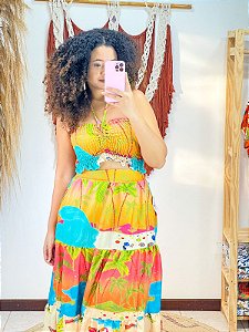 CONJUNTO VERÃO -  COLEÇÃO - ALTO VERÃO-COLORIDO