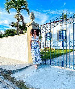 VESTIDO LUZ - ITÁLIA - AZUL-FLUITY POLIAMIDA