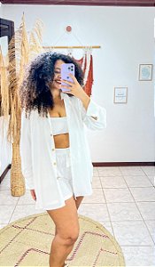 CONJUNTO DANDARA - PRIMAVERA VERÃO -BRANCO -VISCOSE PRÉ LAVADO ,GRAMADURA 140