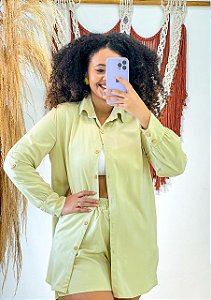 CONJUNTO DANDARA - PRIMAVERA VERÃO -VERDE -VISCOSE PRÉ LAVADO ,GRAMADURA 140