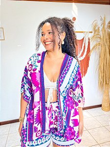 CONJUNTO LETÍCIA- PRIMAVERA VERÃO -LILÁS-VISCOSE PRÉ LAVADO ,GRAMADURA 140