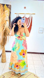 VESTIDO MOANA  - PRAIA URBANA -COLORIDO- VISCOSE PRÉ LAVADO