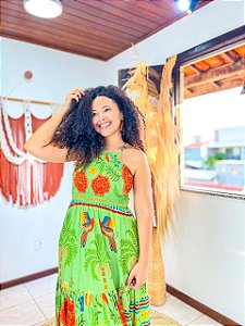 VESTIDO ÁGATHA -G- VERDE - SOL DE VERÃO - VISCOSE PRÉ LAVADA