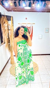 VESTIDO ARIELA - G-PRAIA URBANA-VERDE -VISCOSE PRÉ LAVADO ,GRAMADURA 260