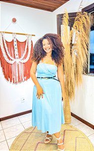 CONJUNTO  ORQUÍDEA - SOL DE VERÃO-G-AZUL-LINHO
