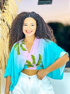 CROPPED MORCEGO - ALTO VERÃO -VISCOSE PRÉ LAVADO