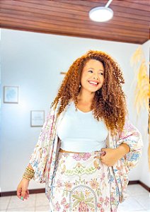 CONJUNTO AMORA - PRIMAVERA - COLORIDO-VISCOSE PRÉ LAVADO ,GRAMADURA 140