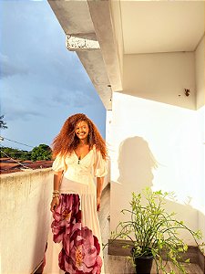 VESTIDO DIANA -G- OUTONO INVERNO -BRANCO - VISCOSE PRÉ LAVADO