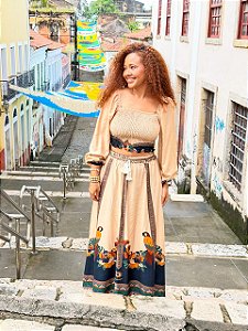 BLUSA CIGANINHA -COLORIDA- BRASILIDADE - VISCOSE PRÉ LAVADA
