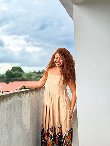 VESTIDO LAURA - COLORIDA  -BRASILIDADE - VISCOSE PRÉ LAVADO