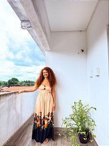 VESTIDO DÁLIA -COLORIDO-BRASILIDADE- VISCOSE PRÉ LAVADO